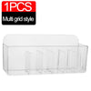 Transparent Wall-Mounted Cosmetic Organizer Self-Adhesive Cabinet Storage Box for Lipstick Jewelry Makeup-Adjustable Bathroom