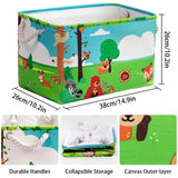 Large Capacity Clothing Sorting Box with Rope HandleCartoon Folding Linen Storage Basket for Toys Underwear Socks Organizer