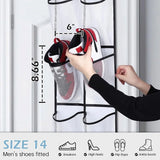 12 Pockets Over the Door Shoe Organizer Large Mesh Pockets With 2 Hooks Transparent Fabric Shoe Rack Storage Bag For Bedroom