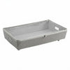 Rolling Under Bed Storage Bin with Zipper for Shoes and Clothes Organization in Gray