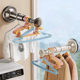 Multifunctional Telescopic Suction Cup Hanger Adjustable Length Drill-free Clothes Hanger Household Storage Artifact
