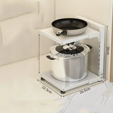 Kitchen Storage Rack Adjustable Plates and Pots Carbon Steel Storage Rack Free Layered Snap-on Floor Pot Rack Kitchen Storage