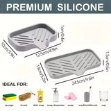 Silicone Faucet Pad Sink Tray Soap Sponge Storage Rack Soap Tray Kitchen Storage Rack Sponge Drainage Pad Soap Dispenser Kitchen