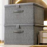 Foldable Storage Box with Cover,Clothes Storage Box with Zipper,Large Capacity Quilt Storage Box Wardrobe Underwear Organizer Bo