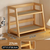 New Fashion 2 Layer Wooden Storage Shelf Multipurpose Countertop Organizer Durable Bamboo Storage Shelf Kitchen Rack