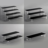 Acrylic Riser Display Stand Perfume Organizer Shelves for Amiibo Funko Figures Toys Cupcake Desserts Collection Cosmetic Jewelry