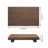 Wood Tray Pedestal Stand Farmhouse Bathroom Decor Decorative Wooden Riser Kitchen Soap Dish Holder for Vanity, Counter, Sink