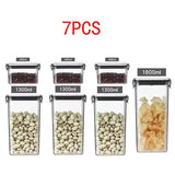 460-1800ml Sets Stackable Kitchen Sealed Jar Plastic Food Storage Box Multigrain Tank Bottle Dried Fruit Tea Storage Containers