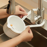 2IN1 Sink Drain Basket Faucet Hanging Filter Bag Adjustable Automatic Dumping Basket Sink Sponge Rack Kitchen Waste Collector