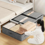Underbed Storage Bag, Extra Large Waterproof Organizer for Clothes, Blankets, Seasonal Items - Foldable Wardrobe Box with Zipper