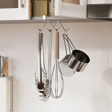 Minimalist Stainless Steel / Cup Holder for Water Cups, Mugs,Coffee Cups / Wall-Mounted for Storage, Organization Under Cabinets