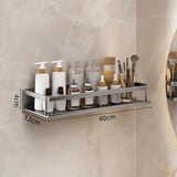 Bathroom Shelves Corner Shower Shelf Aluminum Wall Mount Shampoo Storage Rack Holders No Drill Kitchen Bathroom Accessories