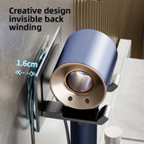 1PC Hair Dryer Holder No Drill Aluminum Wall Mounted Rack Self Adhesive Bathroom Organizer and Storage Universal Household Items
