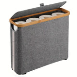 Toilet Paper Storage Basket with Transparent Window and Lid Paper Toys Laundry Storage Organizers for Bathroom Accessories