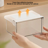 Transparent Drawer Storage Box Pull-Out Under Mirror Cabinet Oragnizer Case Bathroom Cotton Stick Makeup Holder
