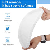 Silicone Bathroom Oval Tray, Decorative Vanity Trays, 12in x 5in, Sponge Holders, Kitchen Countertop/Sink Organizers, Perfumes, Plants, Lotion Bottles, Soap, Jewelry & Key Trinkets, Marble Pattern