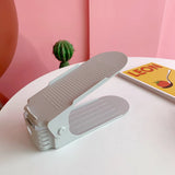 6/100Pcs Durable Adjustable Shoe Organizer Footwear Support Slot Space Saving Cabinet Closet Stand Shoes Storage Rack Shoebox