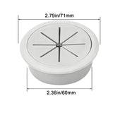 50mm 60mm Cable Grommet Desk Cord Hole Cover, Wire Outlet Port Threading Box Cover for Office Table Countertop Cable Management