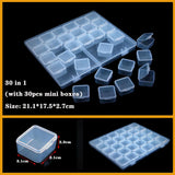 Transparent Plastic box Screw Compartment Box Jewelry Earring Display Case Container Clear Terminal Organizer Tool Storage boxes