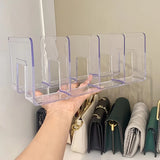 1/2-Pack Clear Acrylic Handbag Organizers - Space-Saving Closet Racks for Purses & Wallets