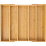 Expandable Bamboo Kitchen Drawer Organizer,Adjustable Cutlery Holder and Cutlery Tray Organizer,Drawer divider for silverware,Ta