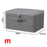 Foldable Storage Box with Cover,Clothes Storage Box with Zipper,Large Capacity Quilt Storage Box Wardrobe Underwear Organizer Bo