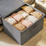 Foldable Storage Box with Cover,Clothes Storage Box with Zipper,Large Capacity Quilt Storage Box Wardrobe Underwear Organizer Bo
