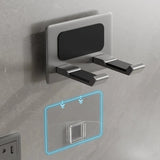 1PC Hair Dryer Holder No Drill Aluminum Wall Mounted Rack Self Adhesive Bathroom Organizer and Storage Universal Household Items