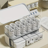 Transparent Desktop Cable Organizer Box with Lid Cord & Charger Storage Solution,No Power Needed,Compact Design for Home Storage