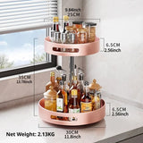 360° Rotating Kitchen Spice Rack Carbon Steel Lazy Susan Turntable Organizer for Pantry Cabinet Countertop