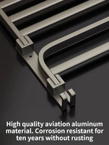 Upgrade And Thicken Grey/Black 50CM-60CM Folding Aluminum Towel Rack Holder With Hook Towel Holder