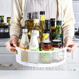 1pc360 ° rotating plastic storage rack bathroom bathroom storage rack kitchen food oil seasoning bottle storage rack fruit tray