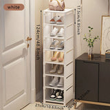 Shoe rack Small shoe cabinet widened against the wall door shoe rack small narrow household storage rental multi-storey