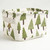 1pc Cotton Linen Fabric Waterproof Desktop Sundries Basket Storage Box Cosmetic Toy Organizer Underwear Socks Clothes Storagebag