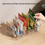 Large Capacity Spice Rack Transparent Divided Cosmetic Food Storage Box Countertop Spice Shelf Kitchen Pantry Cabinet Organizer