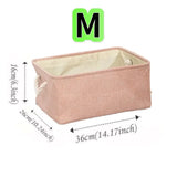 Large Capacity Clothing Sorting Box with Rope HandleCartoon Folding Linen Storage Basket for Toys Underwear Socks Organizer