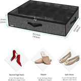 Under Bed Shoe Storage Organizer for Closet Fits Underbed Shoe Containers Boxes Organizador with Clear Cover