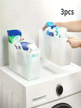 1-Piece Plastic Cleaning Supplies Storage Box - Multifunctional Storage Basket Suitable for Kitchen, Bathroom, Bedroom, Office and Dormitory - Durable Under-Sink Storage Rack for Household Items and Cleaning Essentials