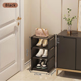 Shoe rack Small shoe cabinet widened against the wall door shoe rack small narrow household storage rental multi-storey