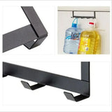 Household Convenience Storage Tools Hook Behind The Door Punch-free Wrought Iron Bag Hook Load-bearing Sundries Storage Rack