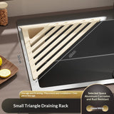 Foldable Drain Rack Kitchen Sink Organizer withTowel BarAdjustable Over Sink Drainer for Dishes, Glasses, Pots & Pans