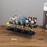 Acrylic Riser Display Stand Perfume Organizer Shelves for Amiibo Funko Figures Toys Cupcake Desserts Collection Cosmetic Jewelry