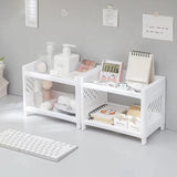 Desktop Storage Rack Multi-Layer Stationery Organizer Stand Office Home School Display Holder Rack Dormitory Desk Organizer