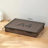 1Pc File A4 Box Important Information Registration Book Dust Proof Storage Case Document Organizer Box Household Office Supplies