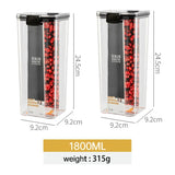 460-1800ml Sets Stackable Kitchen Sealed Jar Plastic Food Storage Box Multigrain Tank Bottle Dried Fruit Tea Storage Containers