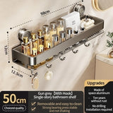 Bathroom Suction Cup Storage Rack Shower Caddy Multi-Functional Towel Holder For Organizing And Drying