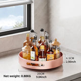 360° Rotating Kitchen Spice Rack Carbon Steel Lazy Susan Turntable Organizer for Pantry Cabinet Countertop