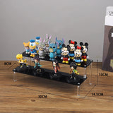 Acrylic Riser Display Stand Perfume Organizer Shelves for Amiibo Funko Figures Toys Cupcake Desserts Collection Cosmetic Jewelry