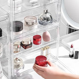 Transparent Acrylic Makeup Organizer Dustproof Storage Box Perfume Skincare Display Case Blind Box Figurine Organizer Shelf