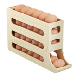 4 Layer Automatic Rolling Egg Dispenser Refrigerator Storage Box Fridge Organizer Rack for Kitchen